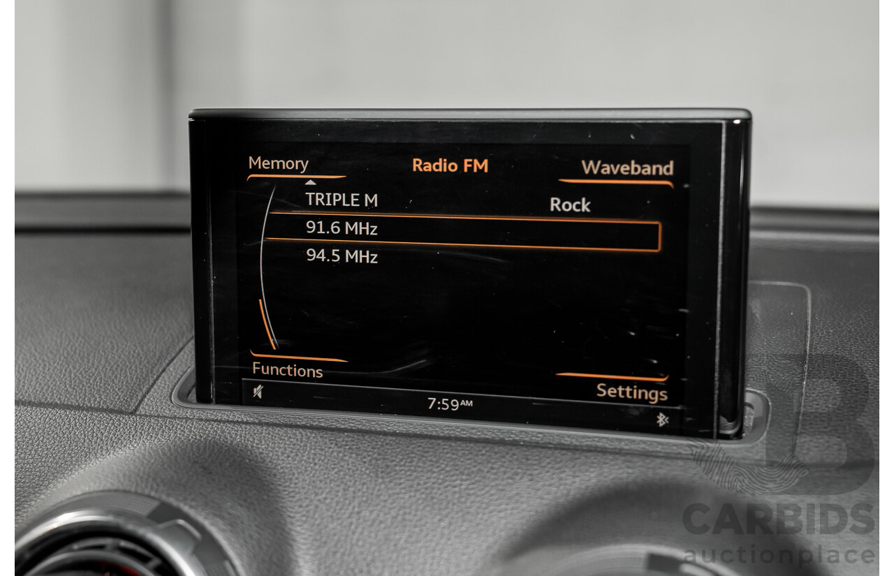 1/2014 Audi A3 Sportback 1.4 TFSI Attraction COD 8V 5d Hatchback Phantom Black Pearl Turbo 1.4L