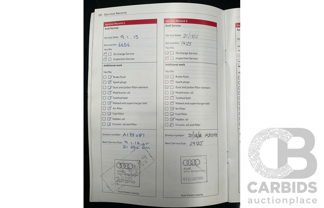 1/2014 Audi A3 Sportback 1.4 TFSI Attraction COD 8V 5d Hatchback Phantom Black Pearl Turbo 1.4L