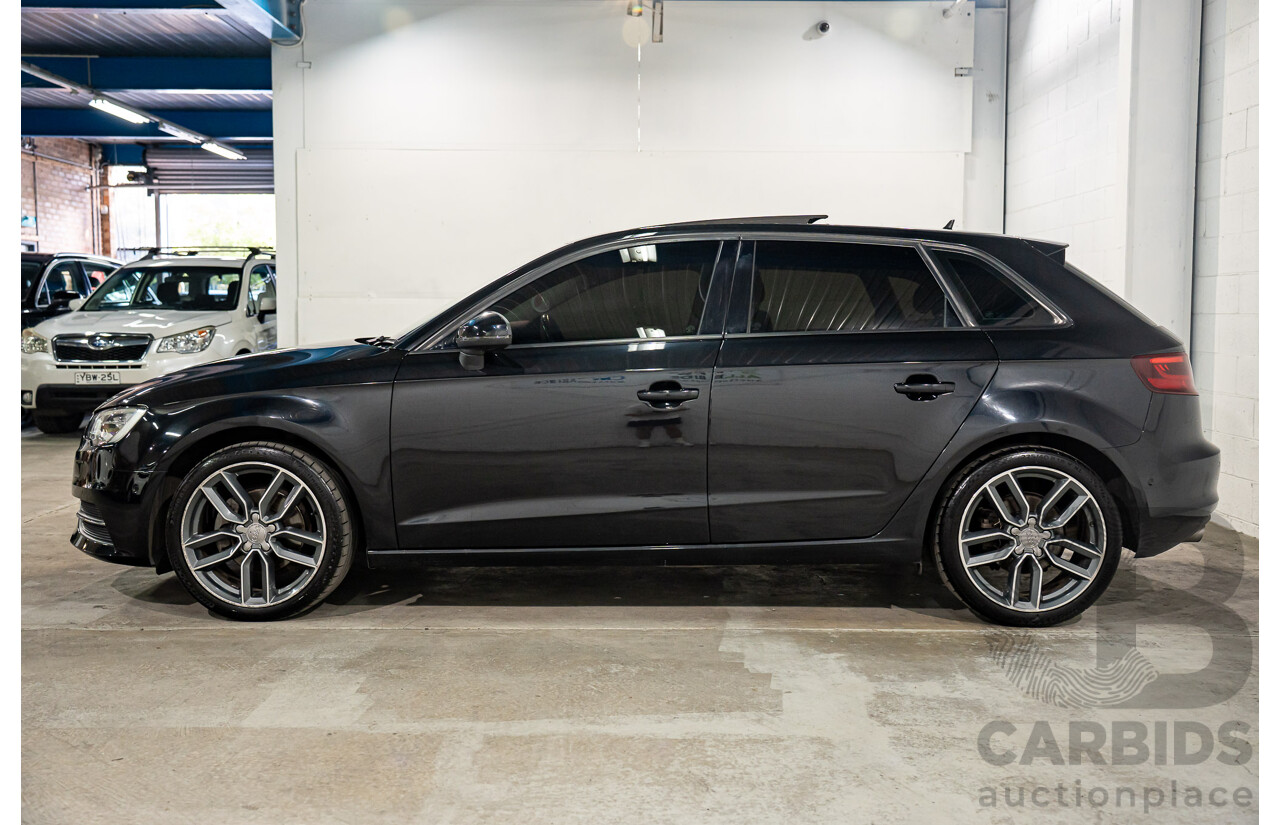 1/2014 Audi A3 Sportback 1.4 TFSI Attraction COD 8V 5d Hatchback Phantom Black Pearl Turbo 1.4L