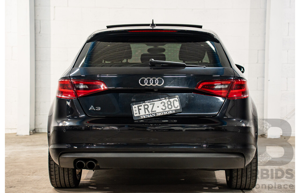 1/2014 Audi A3 Sportback 1.4 TFSI Attraction COD 8V 5d Hatchback Phantom Black Pearl Turbo 1.4L