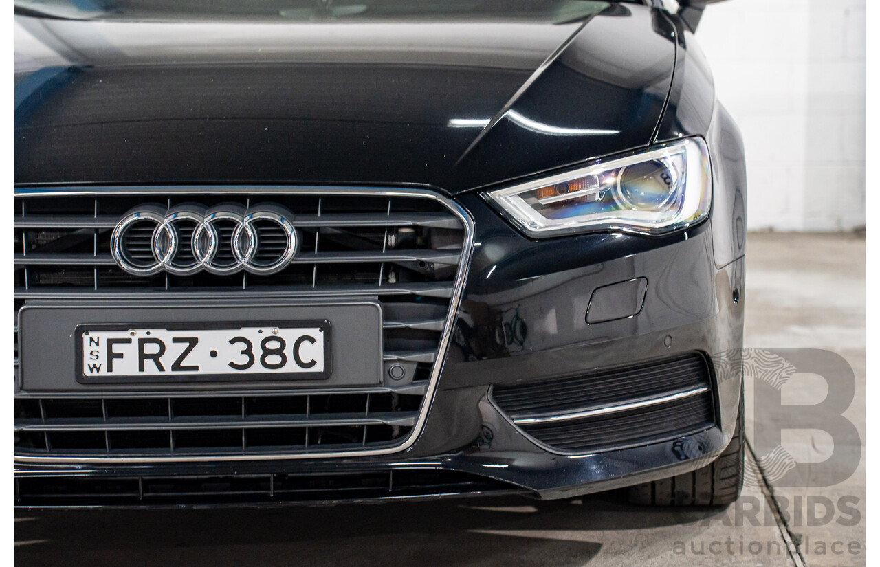 1/2014 Audi A3 Sportback 1.4 TFSI Attraction COD 8V 5d Hatchback Phantom Black Pearl Turbo 1.4L