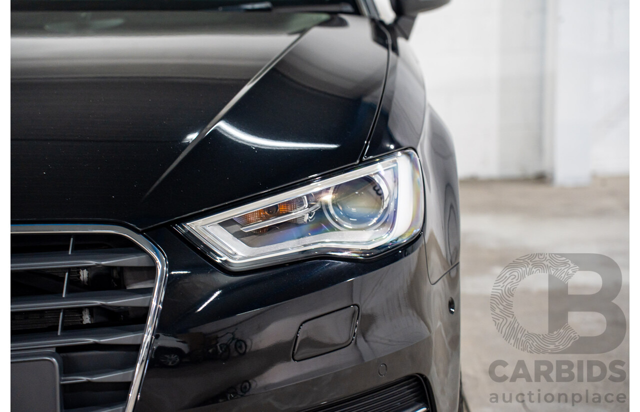 1/2014 Audi A3 Sportback 1.4 TFSI Attraction COD 8V 5d Hatchback Phantom Black Pearl Turbo 1.4L