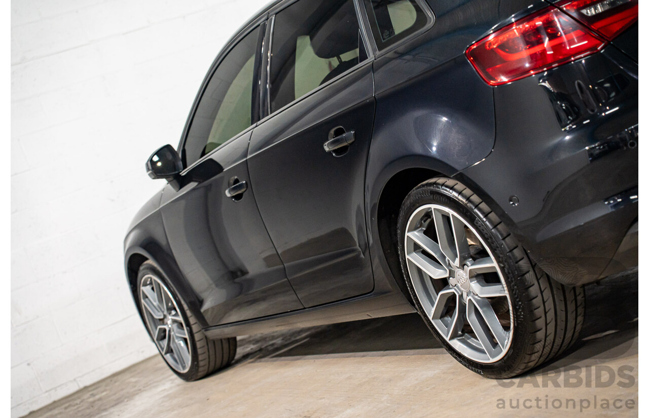 1/2014 Audi A3 Sportback 1.4 TFSI Attraction COD 8V 5d Hatchback Phantom Black Pearl Turbo 1.4L