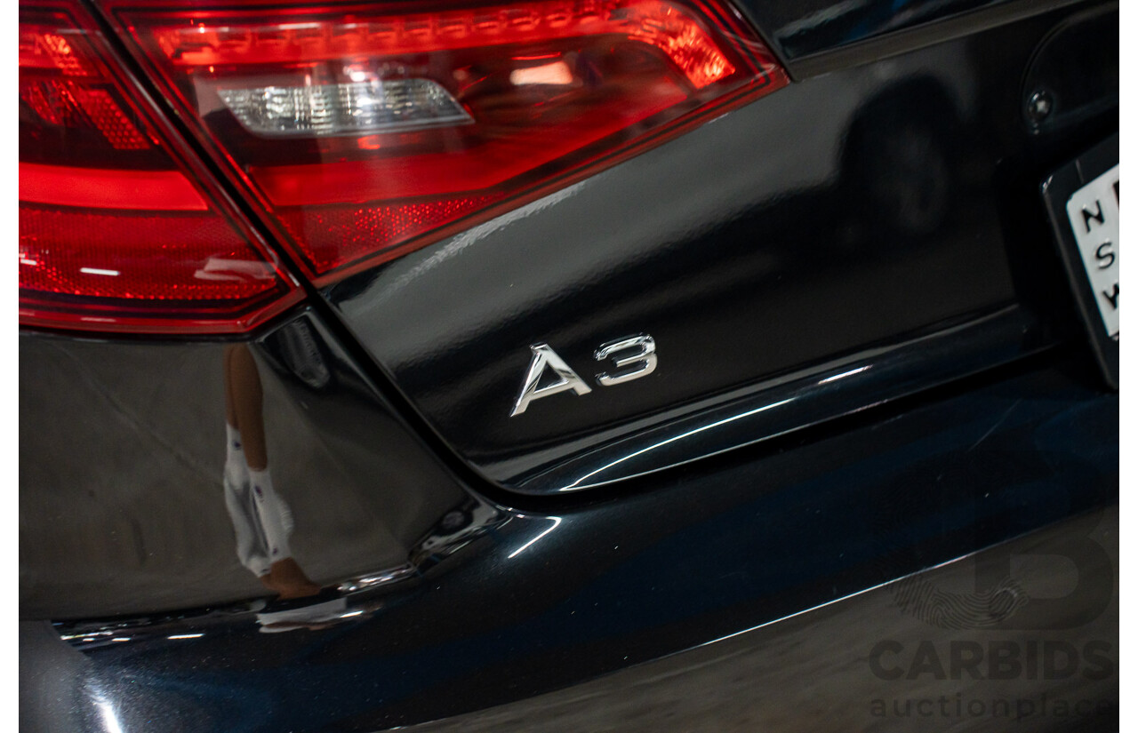 1/2014 Audi A3 Sportback 1.4 TFSI Attraction COD 8V 5d Hatchback Phantom Black Pearl Turbo 1.4L
