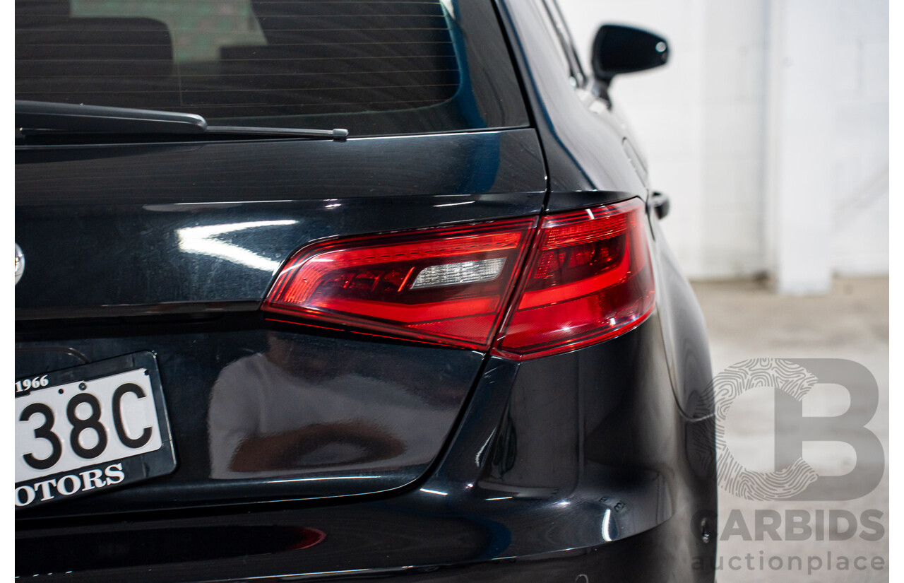 1/2014 Audi A3 Sportback 1.4 TFSI Attraction COD 8V 5d Hatchback Phantom Black Pearl Turbo 1.4L