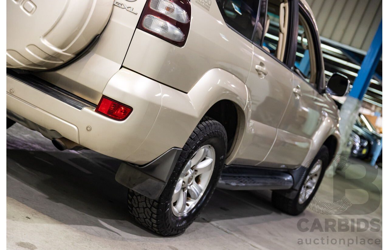 4/2008 Toyota Landcruiser Prado GXL (4x4) KDJ120R 07 UPGRADE 4d Wagon Savannah Metallic Turbo Diesel 3.0L
