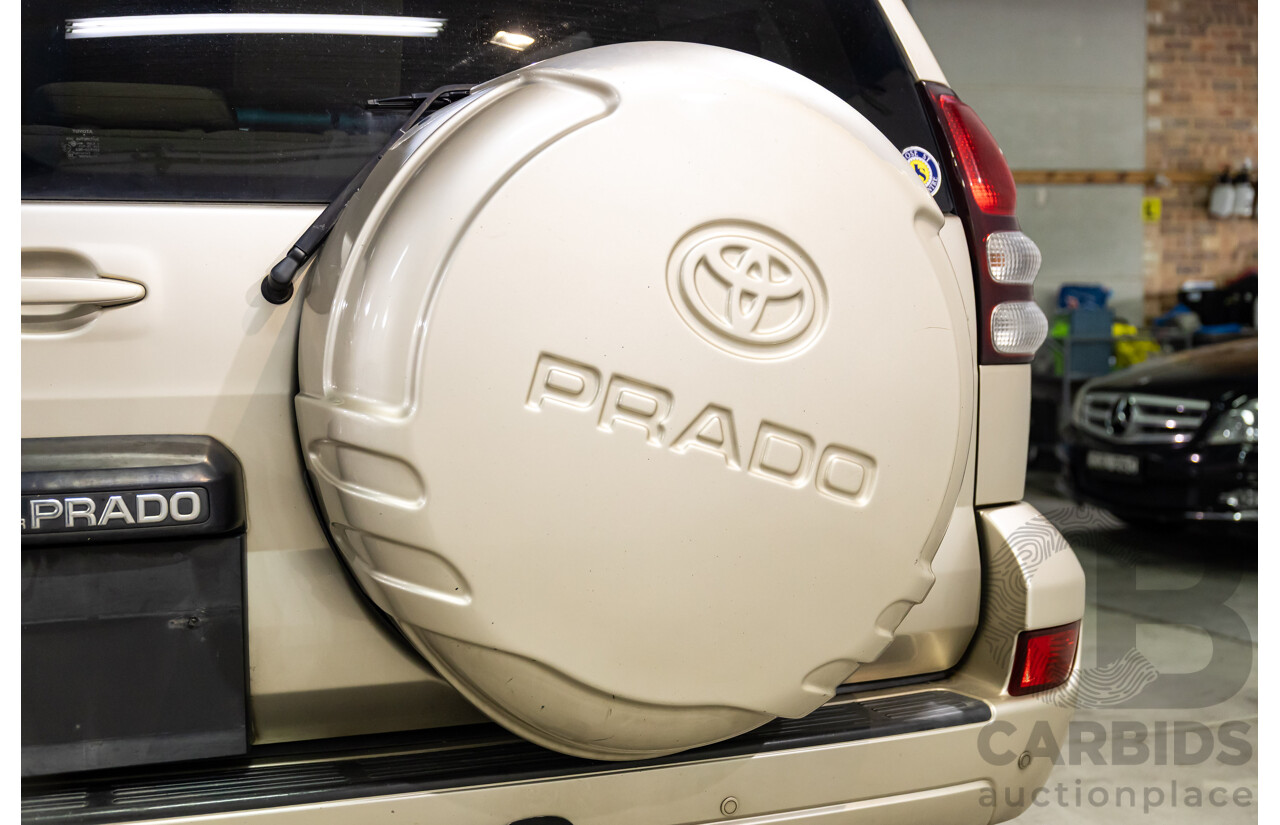 4/2008 Toyota Landcruiser Prado GXL (4x4) KDJ120R 07 UPGRADE 4d Wagon Savannah Metallic Turbo Diesel 3.0L
