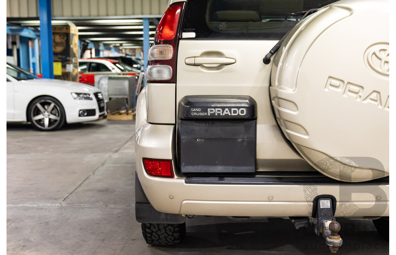 4/2008 Toyota Landcruiser Prado GXL (4x4) KDJ120R 07 UPGRADE 4d Wagon Savannah Metallic Turbo Diesel 3.0L