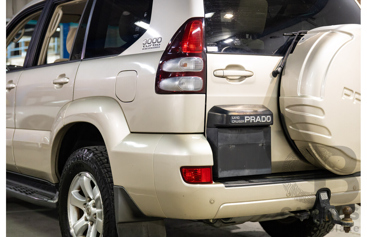 4/2008 Toyota Landcruiser Prado GXL (4x4) KDJ120R 07 UPGRADE 4d Wagon Savannah Metallic Turbo Diesel 3.0L