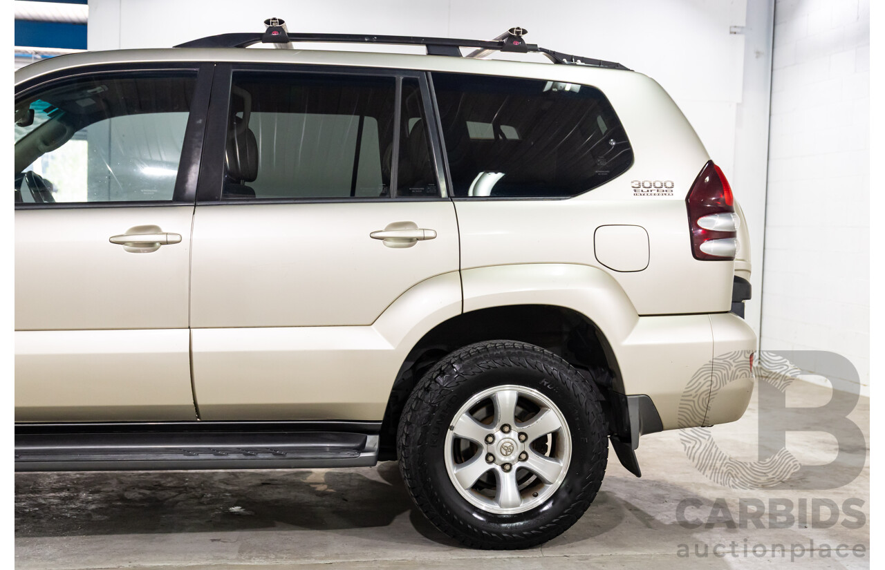 4/2008 Toyota Landcruiser Prado GXL (4x4) KDJ120R 07 UPGRADE 4d Wagon Savannah Metallic Turbo Diesel 3.0L