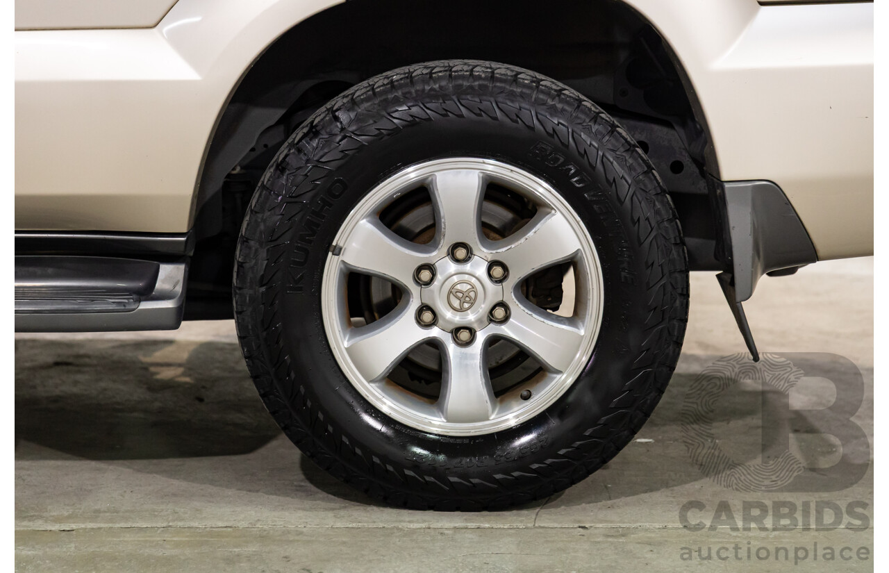 4/2008 Toyota Landcruiser Prado GXL (4x4) KDJ120R 07 UPGRADE 4d Wagon Savannah Metallic Turbo Diesel 3.0L
