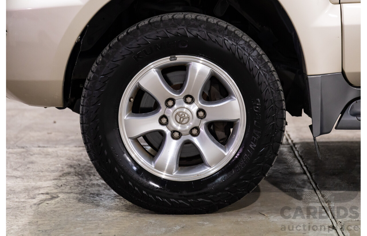 4/2008 Toyota Landcruiser Prado GXL (4x4) KDJ120R 07 UPGRADE 4d Wagon Savannah Metallic Turbo Diesel 3.0L