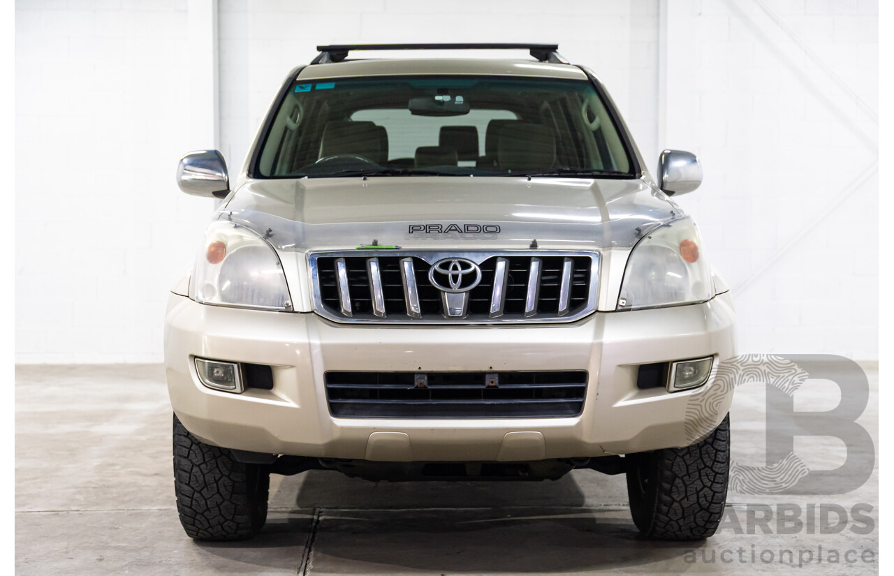 4/2008 Toyota Landcruiser Prado GXL (4x4) KDJ120R 07 UPGRADE 4d Wagon Savannah Metallic Turbo Diesel 3.0L