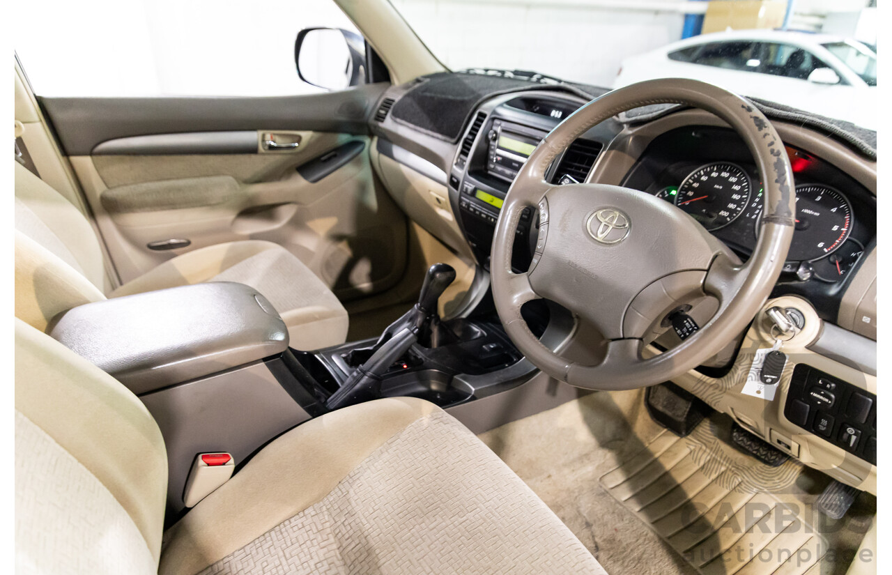 4/2008 Toyota Landcruiser Prado GXL (4x4) KDJ120R 07 UPGRADE 4d Wagon Savannah Metallic Turbo Diesel 3.0L
