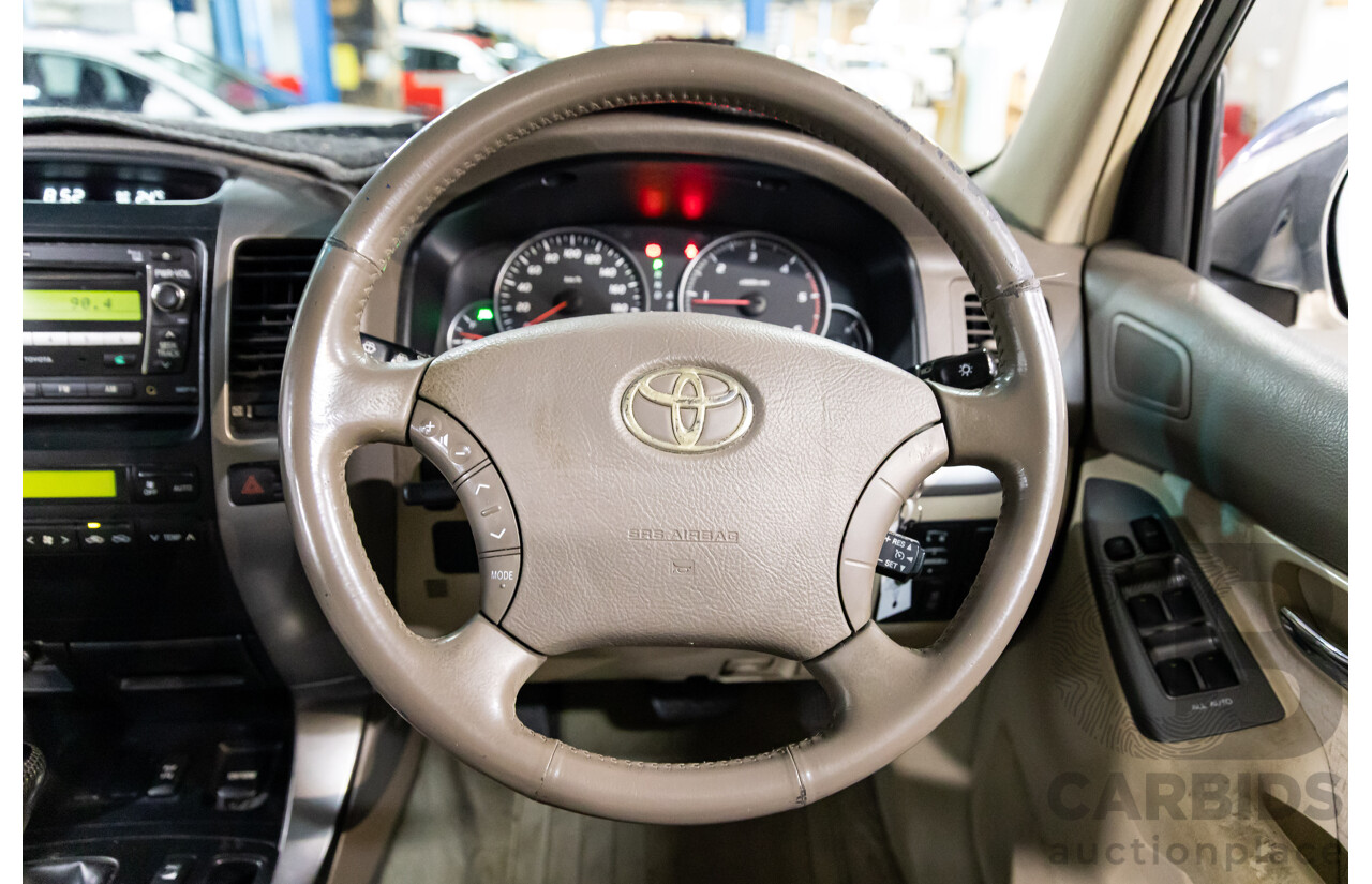 4/2008 Toyota Landcruiser Prado GXL (4x4) KDJ120R 07 UPGRADE 4d Wagon Savannah Metallic Turbo Diesel 3.0L