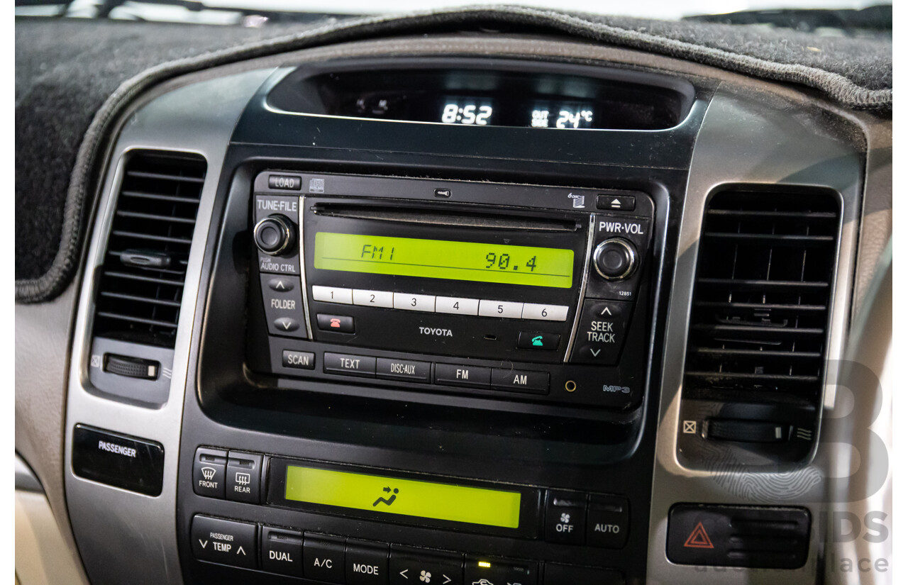 4/2008 Toyota Landcruiser Prado GXL (4x4) KDJ120R 07 UPGRADE 4d Wagon Savannah Metallic Turbo Diesel 3.0L