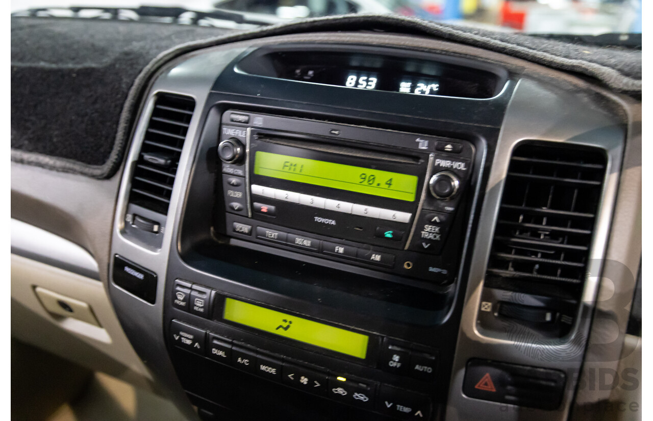 4/2008 Toyota Landcruiser Prado GXL (4x4) KDJ120R 07 UPGRADE 4d Wagon Savannah Metallic Turbo Diesel 3.0L