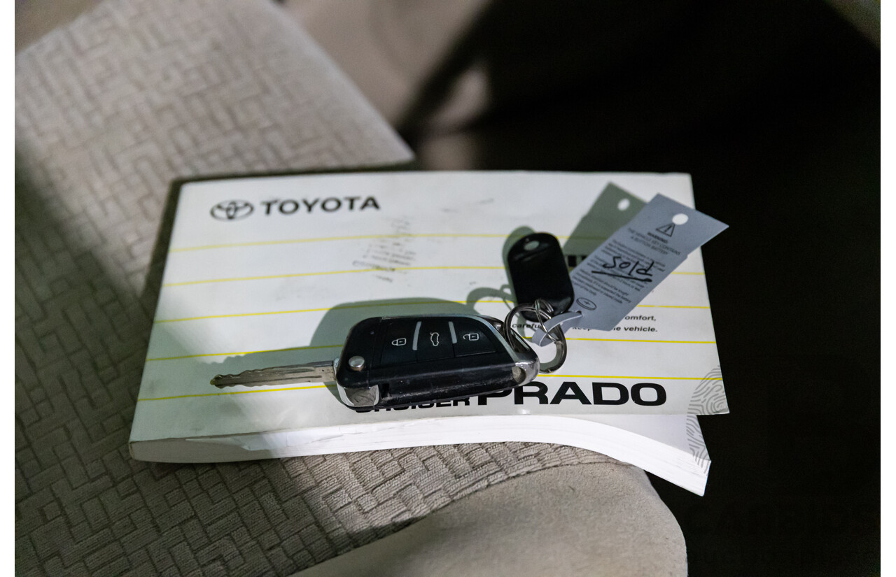 4/2008 Toyota Landcruiser Prado GXL (4x4) KDJ120R 07 UPGRADE 4d Wagon Savannah Metallic Turbo Diesel 3.0L