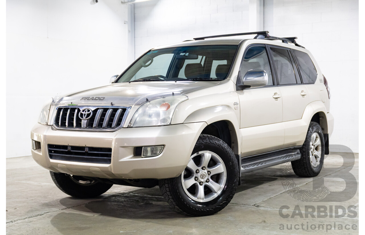 4/2008 Toyota Landcruiser Prado GXL (4x4) KDJ120R 07 UPGRADE 4d Wagon Savannah Metallic Turbo Diesel 3.0L