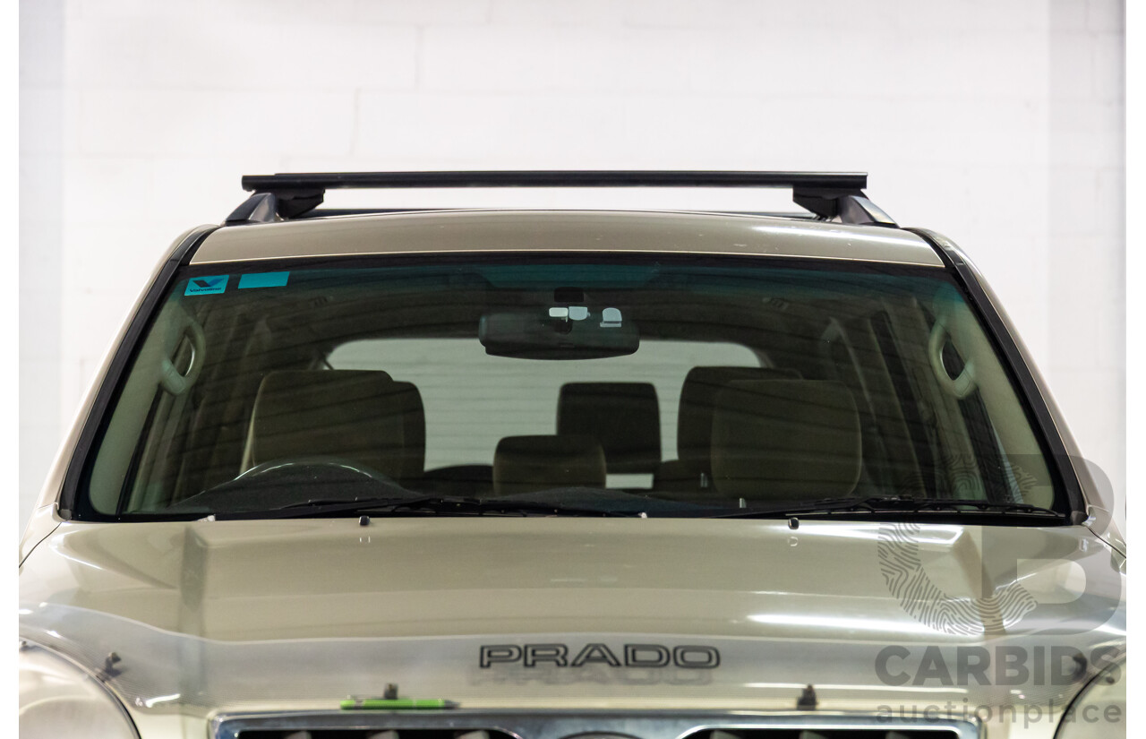 4/2008 Toyota Landcruiser Prado GXL (4x4) KDJ120R 07 UPGRADE 4d Wagon Savannah Metallic Turbo Diesel 3.0L