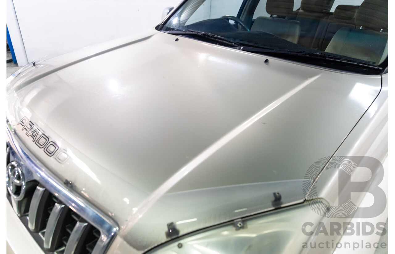 4/2008 Toyota Landcruiser Prado GXL (4x4) KDJ120R 07 UPGRADE 4d Wagon Savannah Metallic Turbo Diesel 3.0L