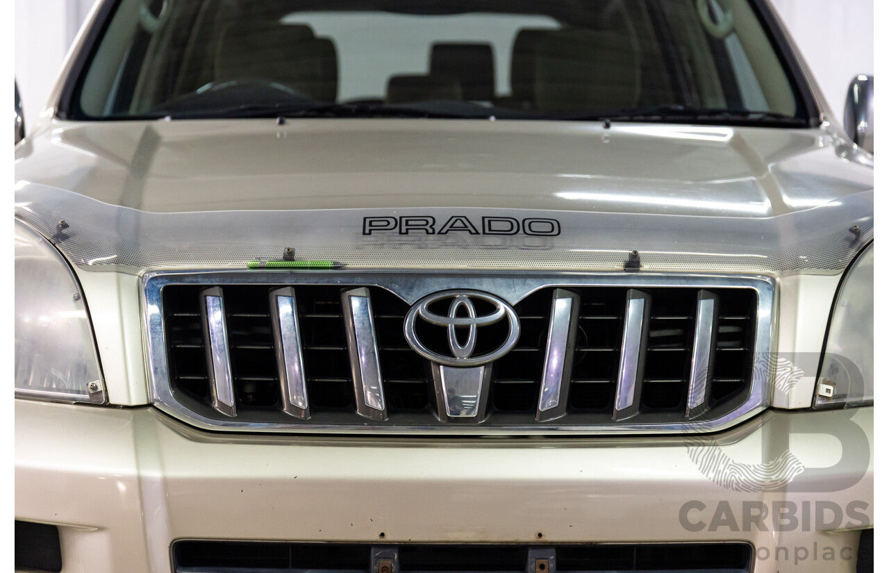 4/2008 Toyota Landcruiser Prado GXL (4x4) KDJ120R 07 UPGRADE 4d Wagon Savannah Metallic Turbo Diesel 3.0L