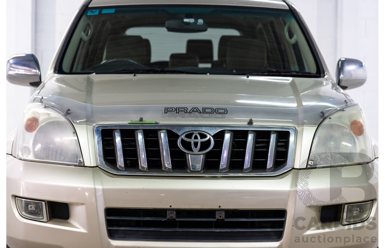 4/2008 Toyota Landcruiser Prado GXL (4x4) KDJ120R 07 UPGRADE 4d Wagon Savannah Metallic Turbo Diesel 3.0L