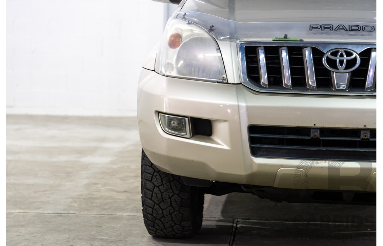 4/2008 Toyota Landcruiser Prado GXL (4x4) KDJ120R 07 UPGRADE 4d Wagon Savannah Metallic Turbo Diesel 3.0L