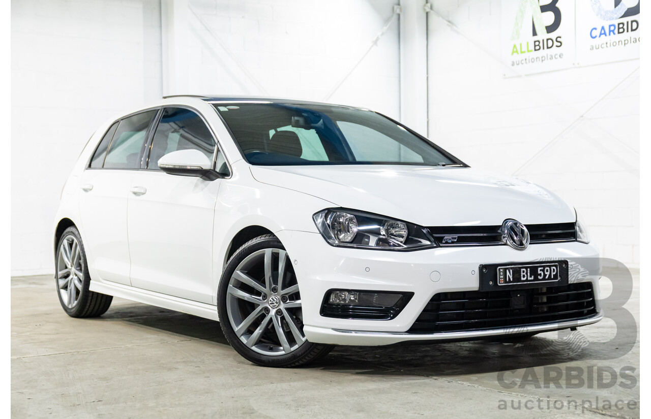 4/2014 Volkswagen Golf 110 TDI Highline R-Line Package AU MY14.5 5d Hatchback Pure White Turbo 2.0L