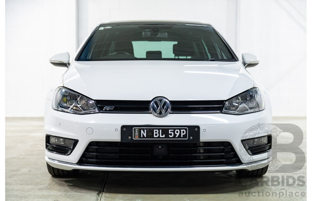 4/2014 Volkswagen Golf 110 TDI Highline R-Line Package AU MY14.5 5d Hatchback Pure White Turbo 2.0L