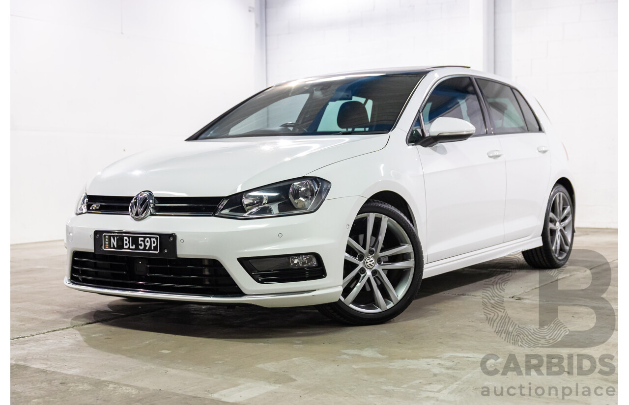 4/2014 Volkswagen Golf 110 TDI Highline R-Line Package AU MY14.5 5d Hatchback Pure White Turbo 2.0L