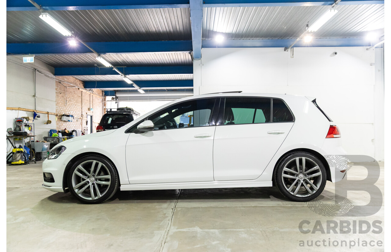 4/2014 Volkswagen Golf 110 TDI Highline R-Line Package AU MY14.5 5d Hatchback Pure White Turbo 2.0L