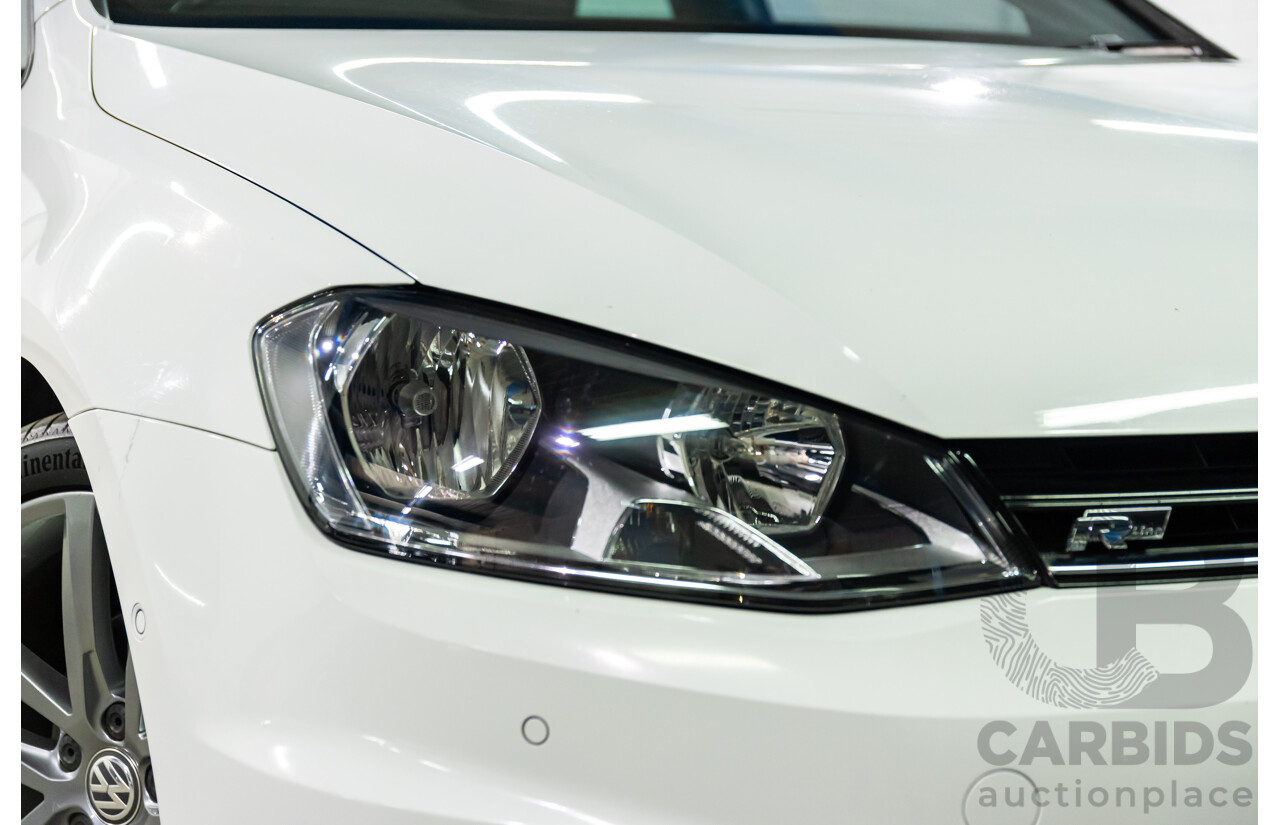 4/2014 Volkswagen Golf 110 TDI Highline R-Line Package AU MY14.5 5d Hatchback Pure White Turbo 2.0L