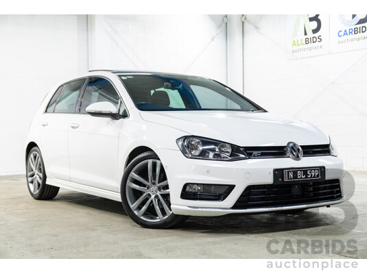 4/2014 Volkswagen Golf 110 TDI Highline R-Line Package AU MY14.5 5d Hatchback Pure White Turbo 2.0L