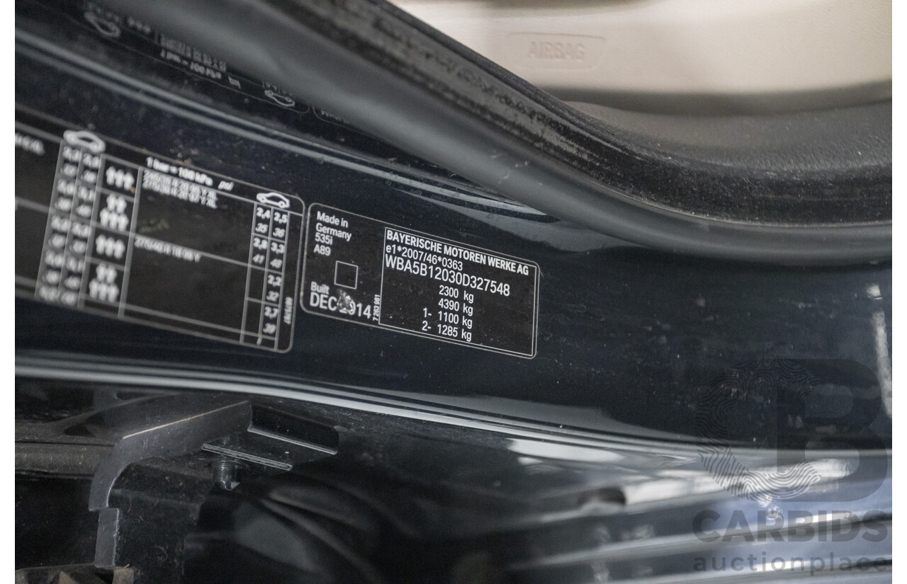 6/2015 BMW 535i M Sport F10 MY14 LCI 4D Sedan Blue Brillanteffekt Metallic Turbo 3.0L