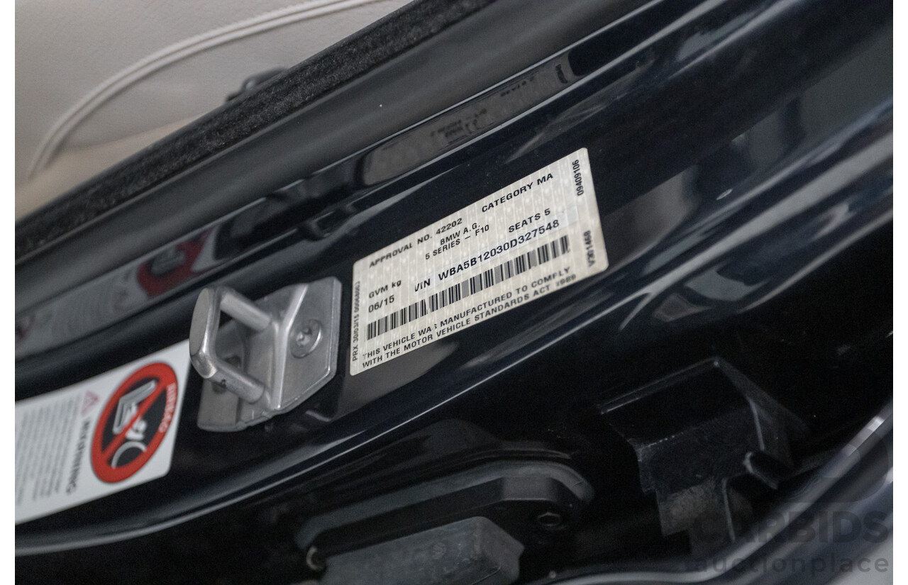 6/2015 BMW 535i M Sport F10 MY14 LCI 4D Sedan Blue Brillanteffekt Metallic Turbo 3.0L