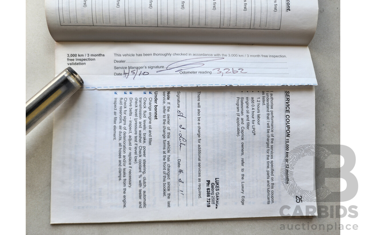 2/2010 Holden Commodore SV6 VE MY10 Utility Silver 3.6L