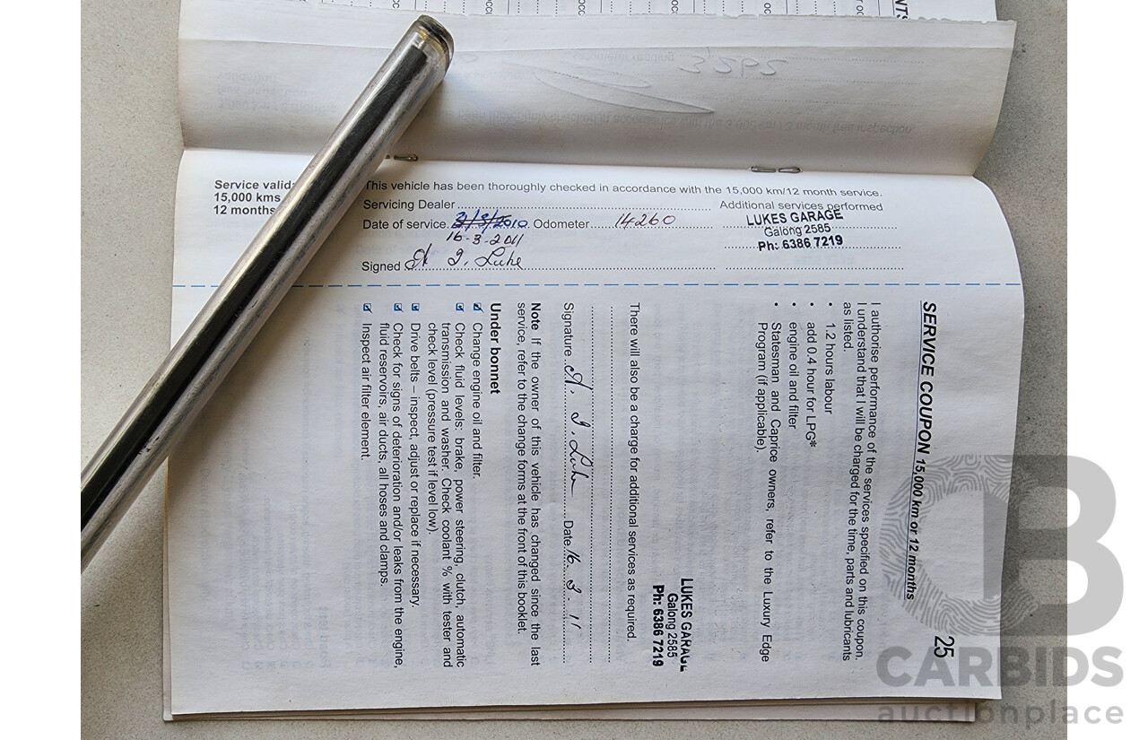 2/2010 Holden Commodore SV6 VE MY10 Utility Silver 3.6L