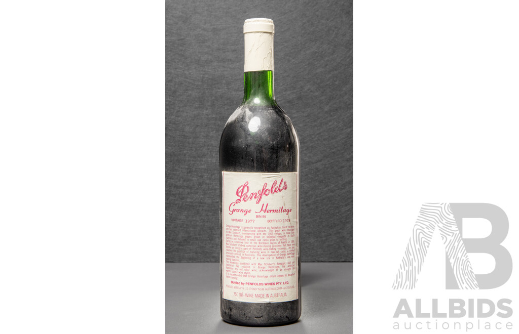 Penfolds Grange Hermitage Bin 95 Vintage 1977