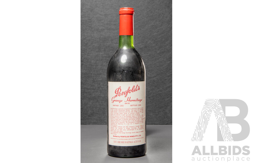 Penfolds Grange Hermitage Bin 95 Vintage 1980