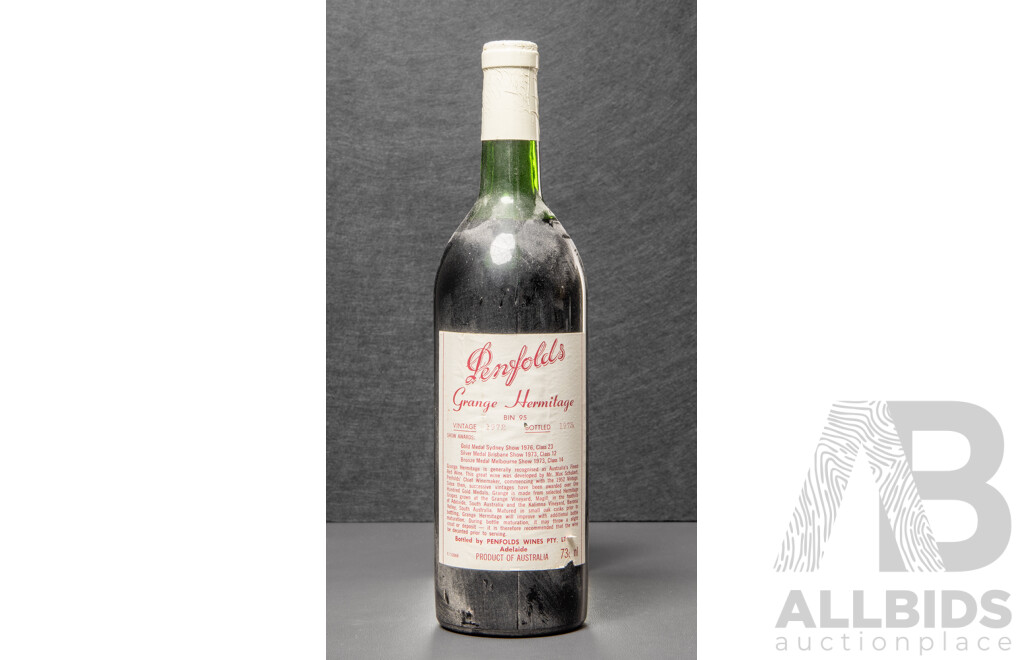 Penfolds Grange Hermitage Bin 95 Vintage 1972