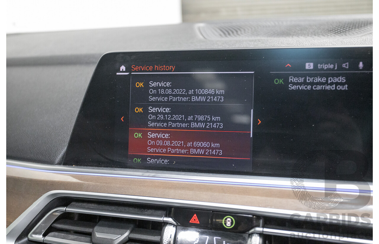 4/2019 BMW X5 xDrive 30d M Sport (AWD) G05 MY19 4D Wagon Carbon Black Metallic Turbo Diesel 3.0L