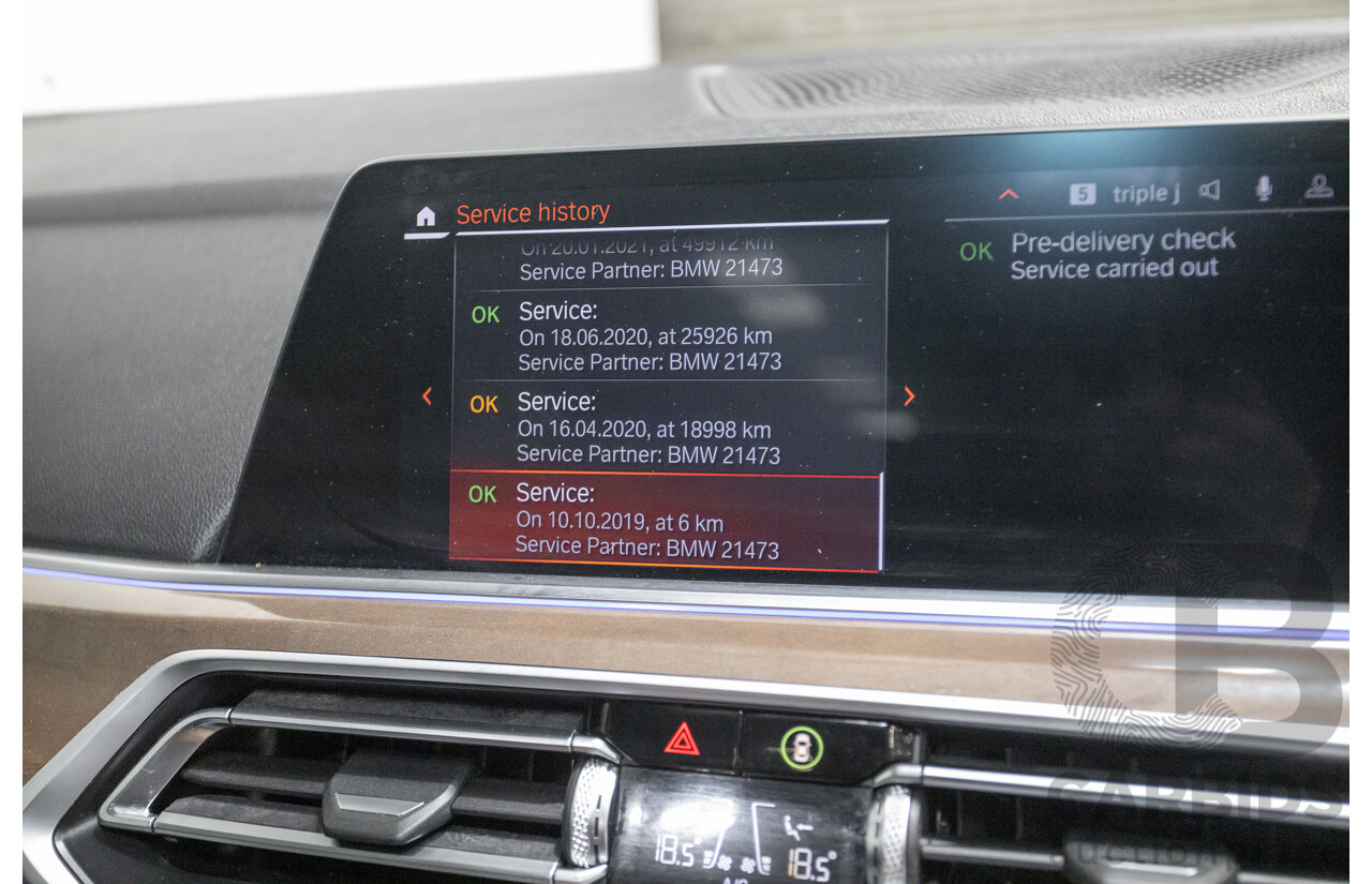 4/2019 BMW X5 xDrive 30d M Sport (AWD) G05 MY19 4D Wagon Carbon Black Metallic Turbo Diesel 3.0L