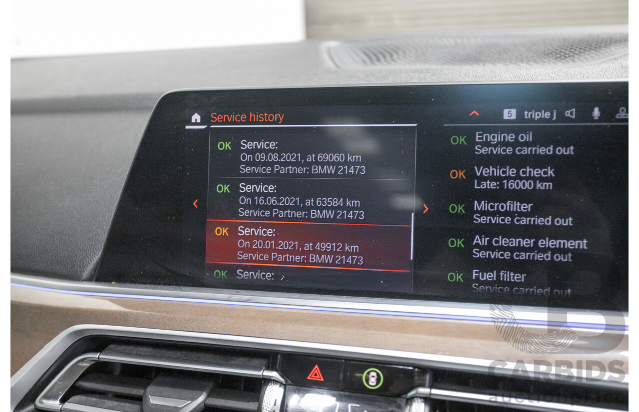 4/2019 BMW X5 xDrive 30d M Sport (AWD) G05 MY19 4D Wagon Carbon Black Metallic Turbo Diesel 3.0L