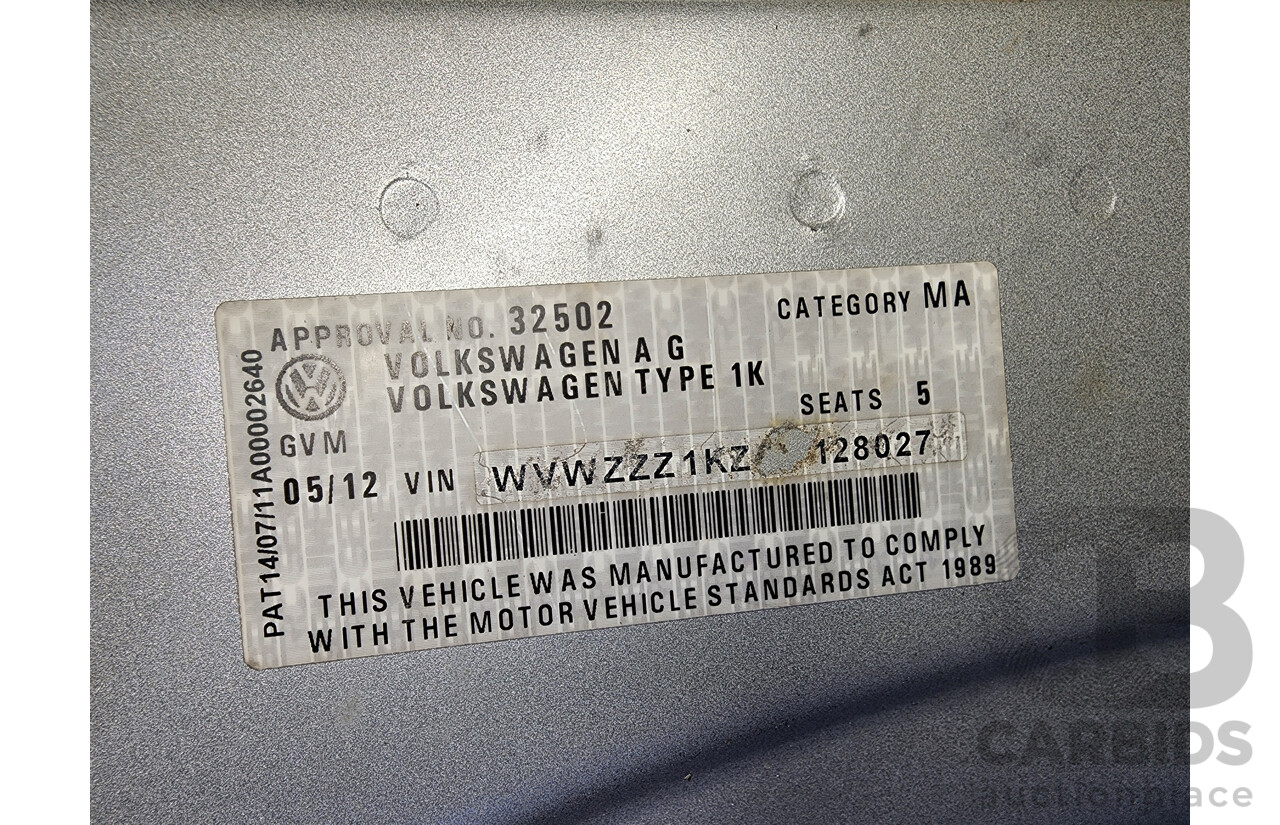 5/2012 Volkswagen Golf 77 TSI 1K MY12 5d Hatchback Silver 1.2L