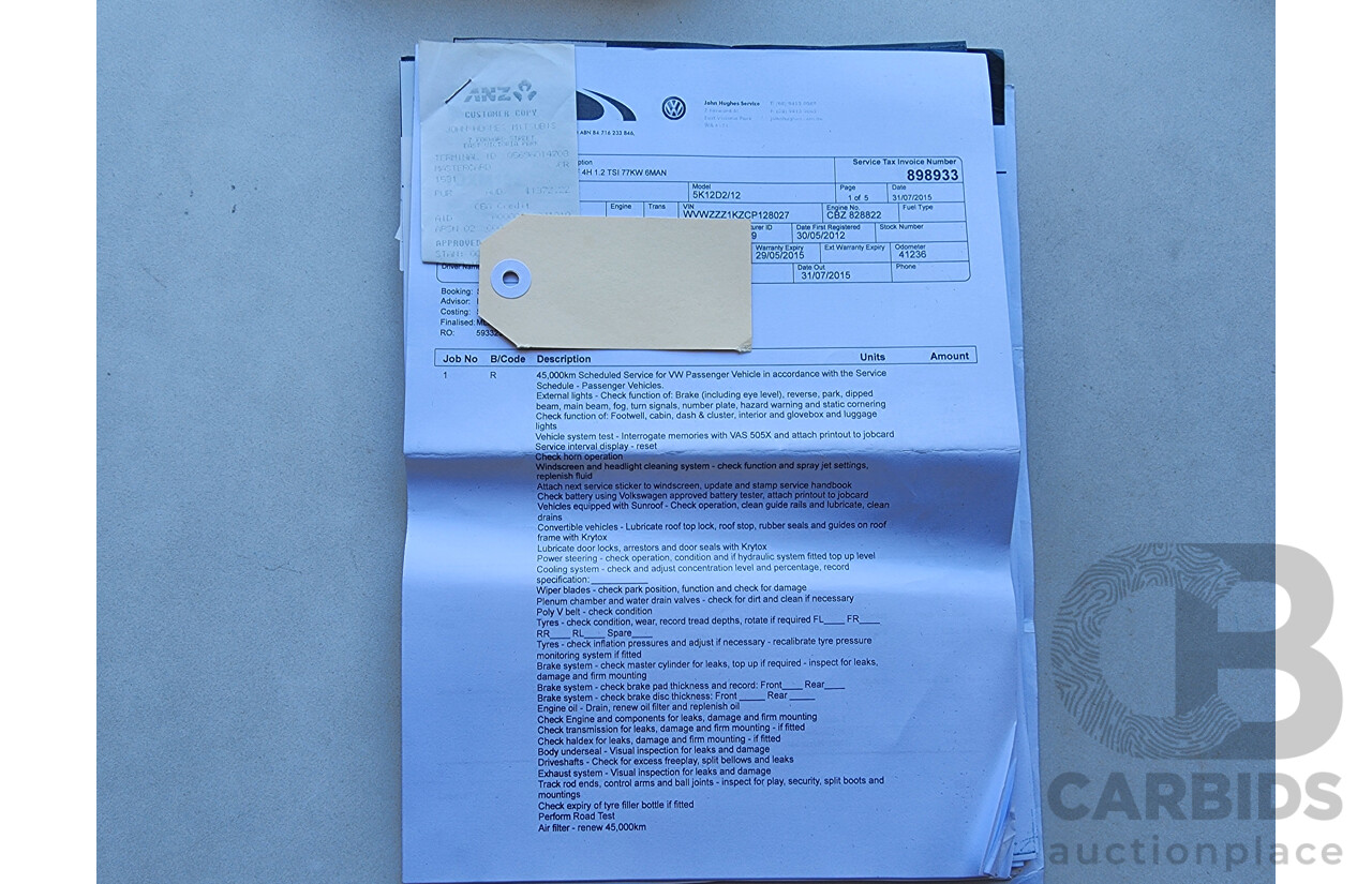 5/2012 Volkswagen Golf 77 TSI 1K MY12 5d Hatchback Silver 1.2L