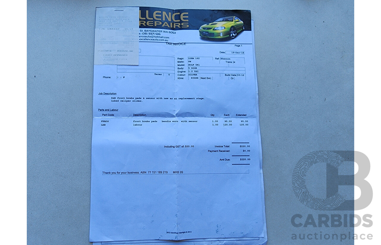 5/2012 Volkswagen Golf 77 TSI 1K MY12 5d Hatchback Silver 1.2L