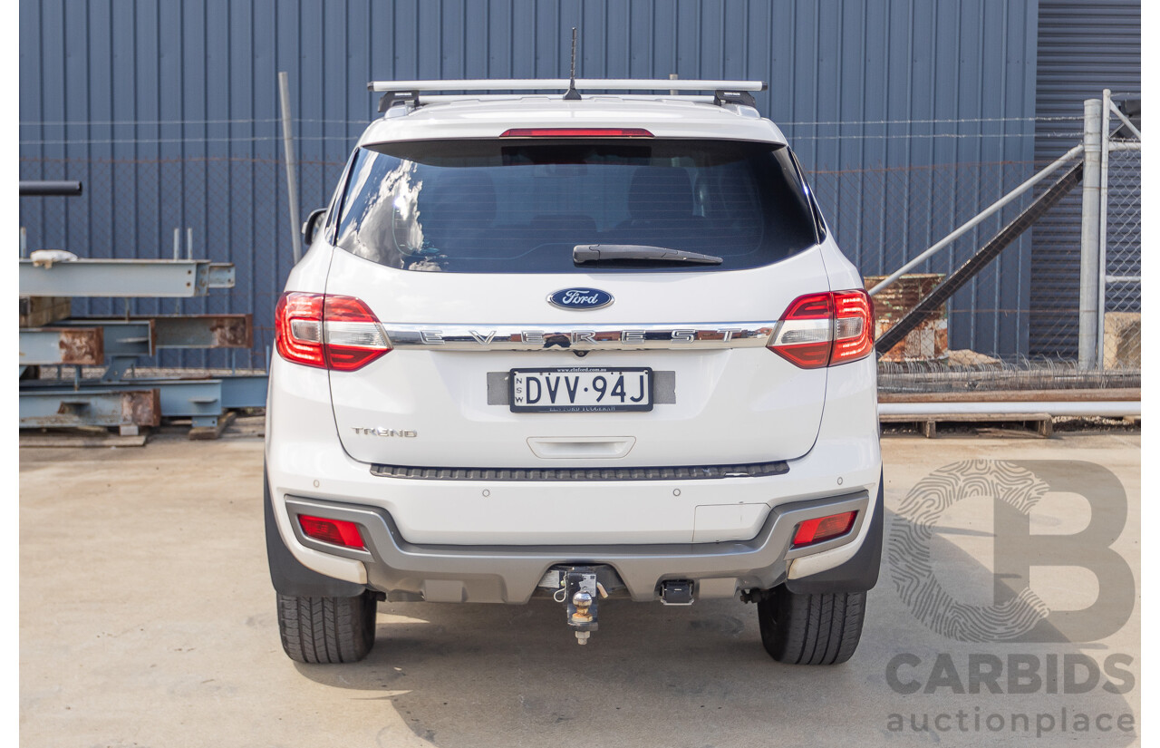 08/2018 Ford Everest Trend UA II MY19 4D Wagon White Twin Turbo Diesel 2.0L - 7 Seats