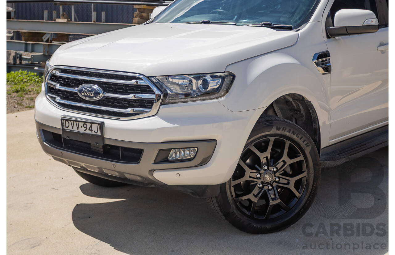 08/2018 Ford Everest Trend  UA II MY19 4D Wagon White Twin Turbo Diesel 2.0L - 7 Seats