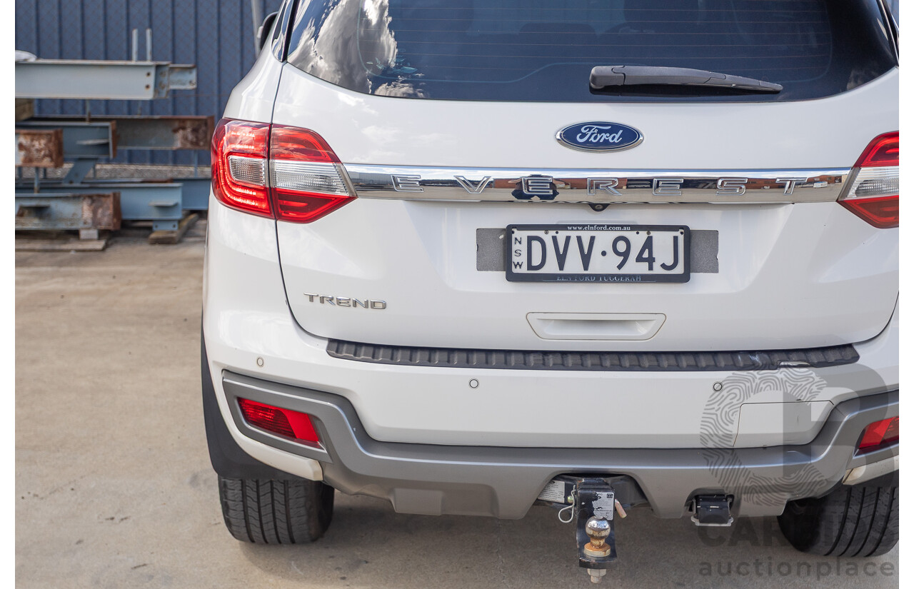 08/2018 Ford Everest Trend  UA II MY19 4D Wagon White Twin Turbo Diesel 2.0L - 7 Seats